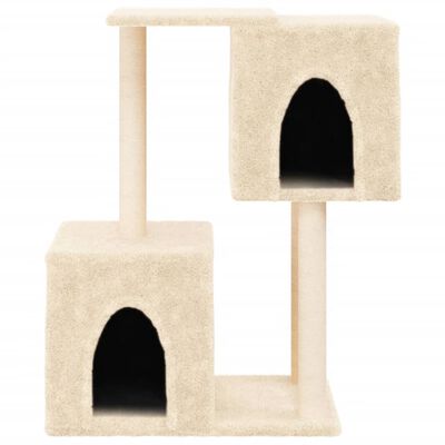 vidaXL Cat Tree with Sisal Scratching Posts Cream 86 cm