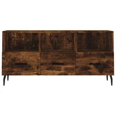 vidaXL TV Cabinet Smoked Oak 102x36x50 cm Engineered Wood