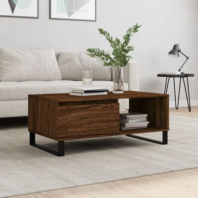 vidaXL Coffee Table Brown Oak 90x50x36.5 cm Engineered Wood