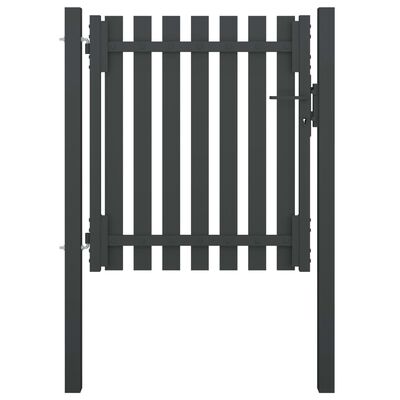 vidaXL Garden Fence Gate Steel 1x1.25 m Anthracite