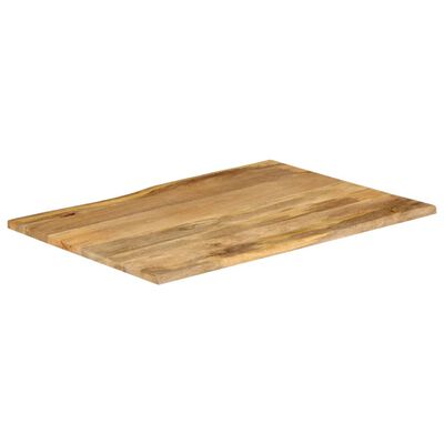 vidaXL Table Top 90x80x2.5 cm Live Edge Solid Wood Mango