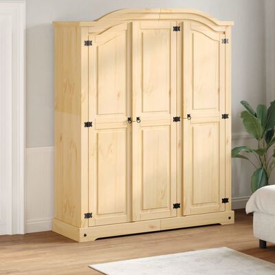 vidaXL Wardrobe Corona 151.5x52x186 cm Solid Wood Pine