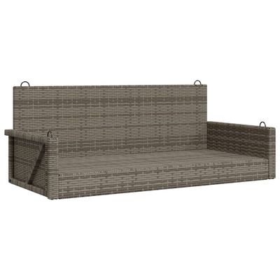 vidaXL Swing Bench Grey 119x56x48 cm Poly Rattan