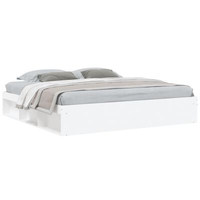 vidaXL Bed Frame without Mattress White 200x200 cm