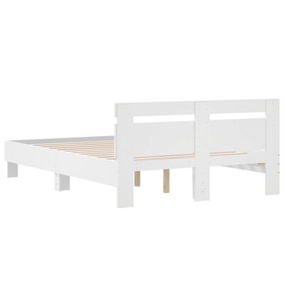 vidaXL Bed Frame without Mattress White 120x190 cm Small Double