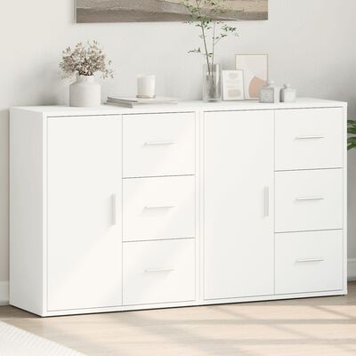 vidaXL Sideboards 2 pcs White 60x31x70 cm Engineered Wood