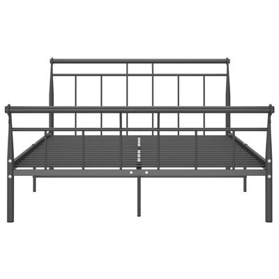 vidaXL Bed Frame without Mattress Black Metal 140x200 cm