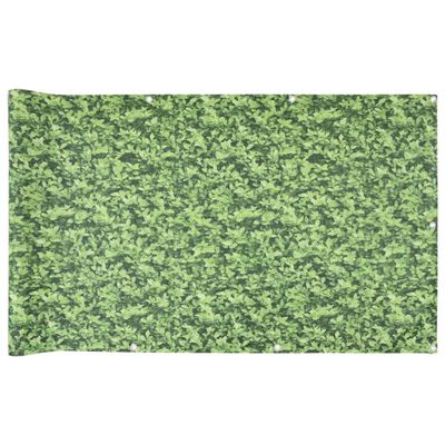 vidaXL Balcony Privacy Screen Plant Look Green 1000x75 cm PVC