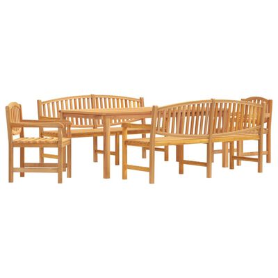 vidaXL 5 Piece Garden Dining Set Solid Wood Teak