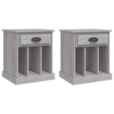 vidaXL Bedside Cabinets 2 pcs Grey Sonoma 43x36x50 cm