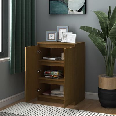 vidaXL Sideboard Honey Brown 60x36x84 cm Solid Pinewood