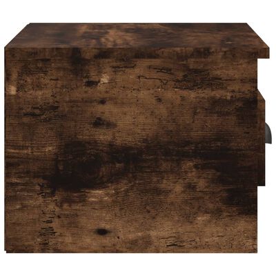 vidaXL Wall-mounted Bedside Cabinet Smoked Oak 41.5x36x28cm