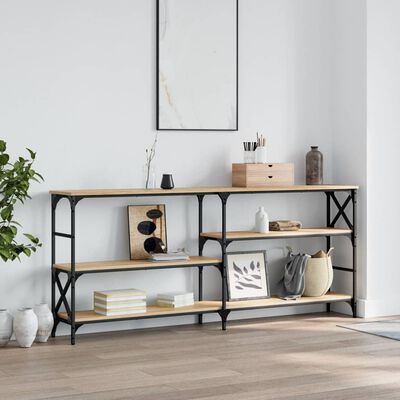 vidaXL Console Table Sonoma Oak 180x29x76.5 cm Engineered Wood