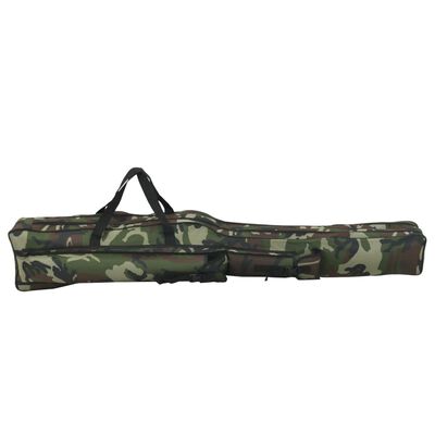 vidaXL Fishing Rod Bag Green Camouflage 160 cm Oxford Fabric