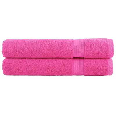 vidaXL Premium Towels SOLUND 2 pcs Pink 100x200 cm 600 gsm