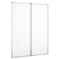 vidaXL Magnetic Whiteboard Foldable 80x100x1.7 cm Aluminium