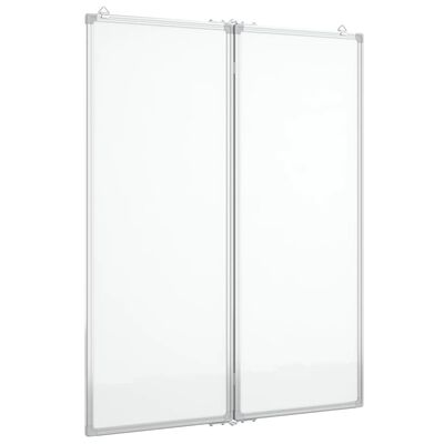 vidaXL Magnetic Whiteboard Foldable 80x100x1.7 cm Aluminium