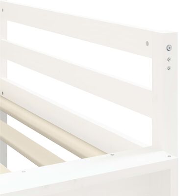 vidaXL Kids' Loft Bed with Slide White 90x200 cm Solid Wood Pine