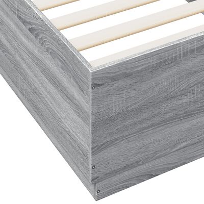 vidaXL Bed Frame without Mattress Grey Sonoma 100x200 cm