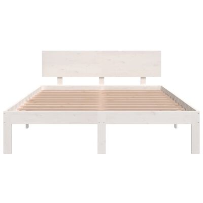 vidaXL Bed Frame without Mattress White 135x190 cm Double