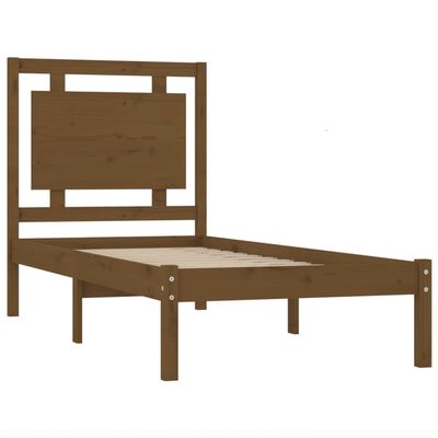 vidaXL Bed Frame without Mattress Honey Brown 100x200 cm Solid Wood