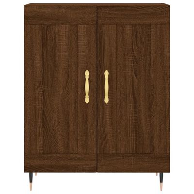 vidaXL Highboard Brown Oak 69.5x34x180 cm Engineered Wood