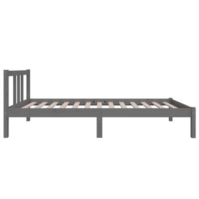 vidaXL Bed Frame without Mattress Grey Solid Wood 75x190 cm Small Single