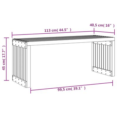 vidaXL Garden Bench Extendable 212.5x40.5x45 cm Impregnated Wood Pine