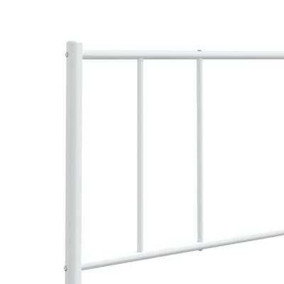 vidaXL Metal Headboard White 135 cm