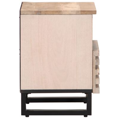 vidaXL Bedside Cabinets 2 pcs 40x33x46 cm Solid Wood Bleached Mango