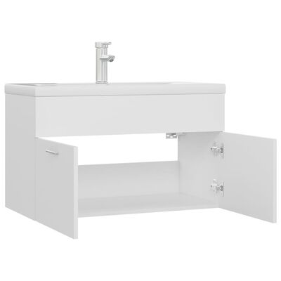 vidaXL Sink Cabinet with Built-in Basin White Engineered Wood