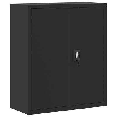 vidaXL File Cabinet Black 90x40x145 cm Steel