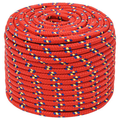 vidaXL Boat Rope Red 14 mm 100 m Polypropylene