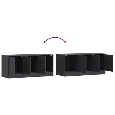 vidaXL TV Cabinet Anthracite 99x39x44 cm Steel