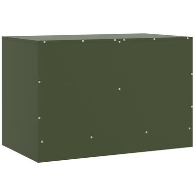 vidaXL TV Cabinet Olive Green 67x39x44 cm Steel