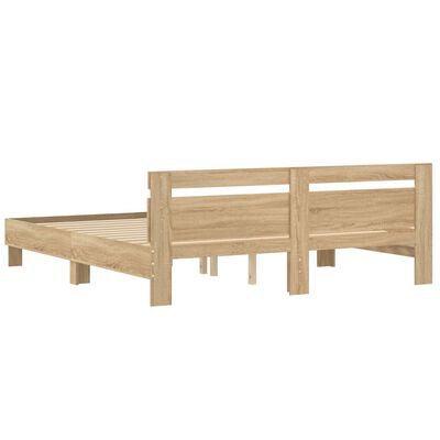 vidaXL Bed Frame without Mattress Sonoma Oak 200x200 cm