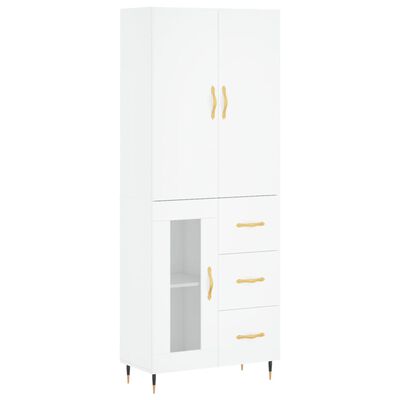 vidaXL Highboard White 69.5x34x180 cm Engineered Wood