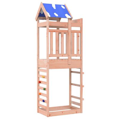 vidaXL Play Tower with Rockwall 85x52.5x239 cm Solid Wood Douglas Fir