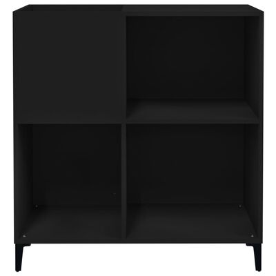 vidaXL Record Cabinet Black 84.5x38x89 cm Engineered Wood