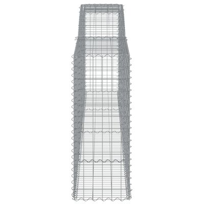 vidaXL Arched Gabion Baskets 15 pcs 400x50x120/140 cm Galvanised Iron