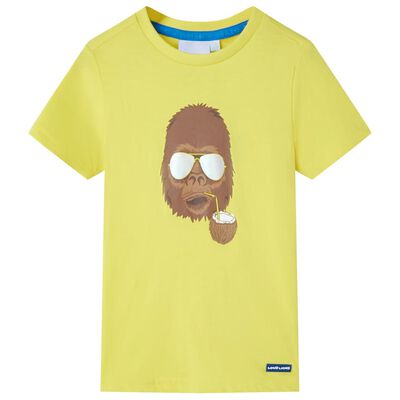 Kids' T-shirt with Short Sleeves Yellow 104