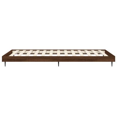 vidaXL Bed Frame without Mattress Brown Oak 100x200 cm Engineered Wood