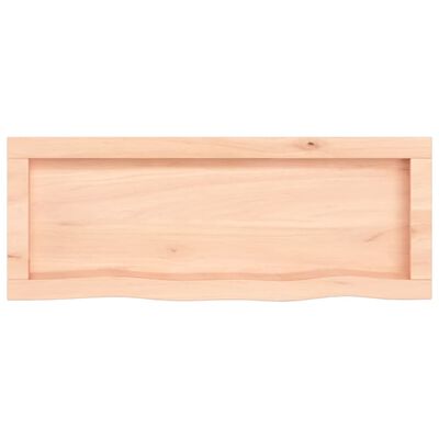 vidaXL Wall Shelf 80x30x(2-6) cm Untreated Solid Wood Oak