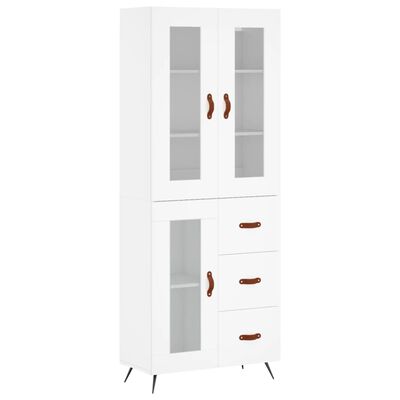 vidaXL Highboard White 69.5x34x180 cm Engineered Wood