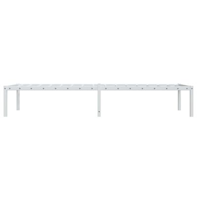 vidaXL Metal Bed Frame without Mattress White 75x190 cm Small Single