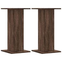 vidaXL Speaker Stands 2 pcs Brown Oak 30x30x60 cm Engineered Wood