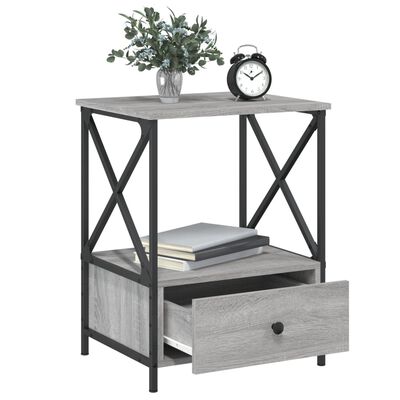 vidaXL Bedside Tables 2 pcs Grey Sonoma 50x41x65 cm Engineered Wood