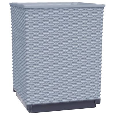 vidaXL Planters 2 pcs Light Grey 30x30x37 cm Polypropylene