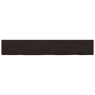 vidaXL Bathroom Countertop Dark Brown 180x40x(2-4) cm Treated Solid Wood