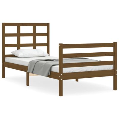 vidaXL Bed Frame without Mattress Honey Brown 90x200 cm Solid Wood